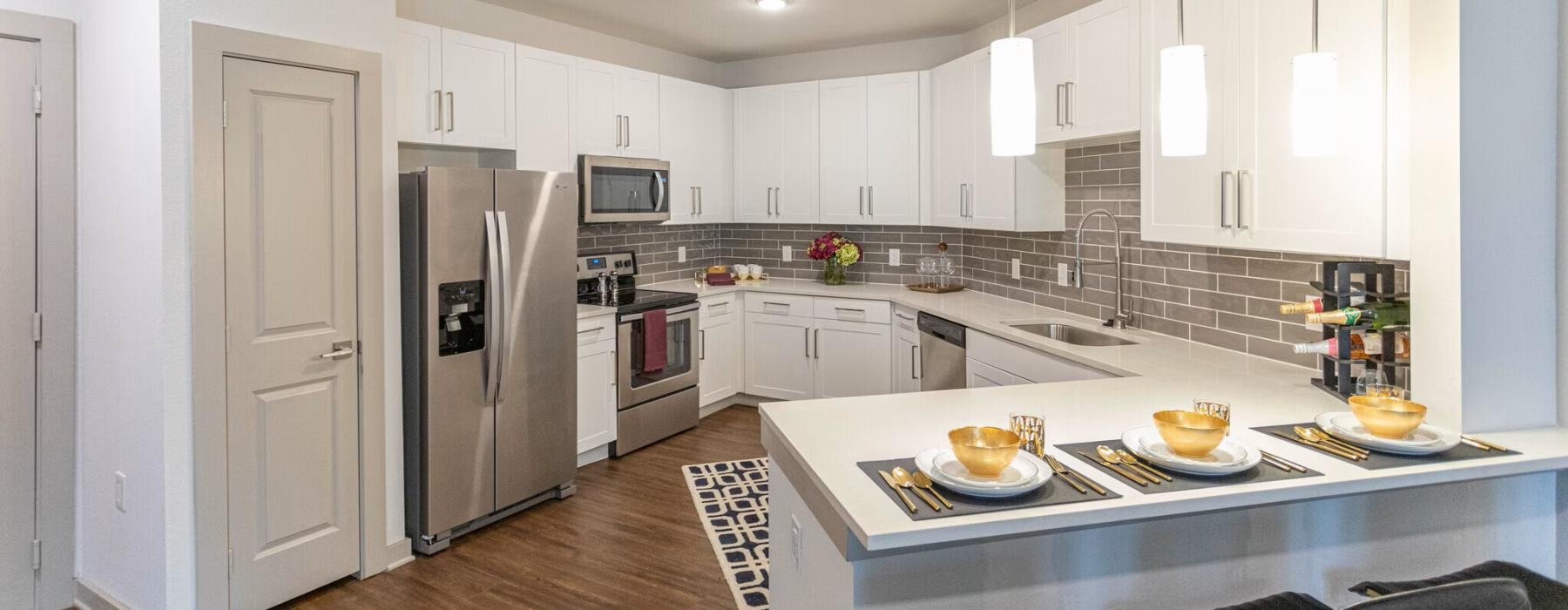 pendant lighting over kitchen counter